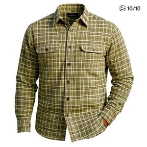 Vintage Boxy Flannel GUESS JEANS Mens Medium Thick Button Down 100% Cotton